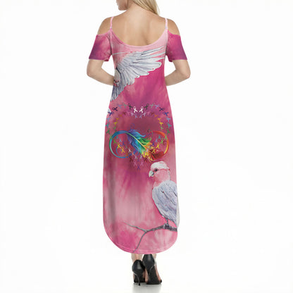 Australia Fight Cancer In All Colors Summer Maxi Dress Galah Pink Tie Dye