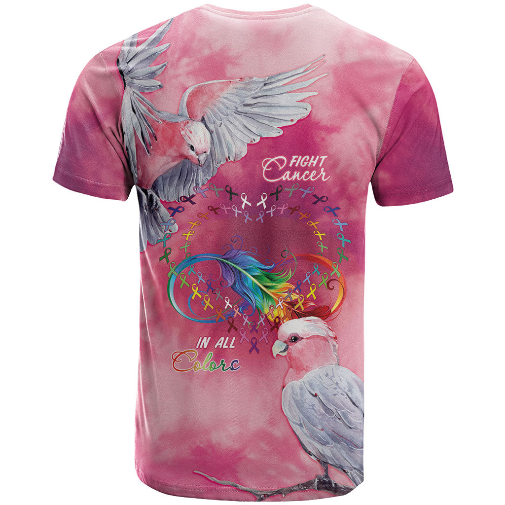 Australia Fight Cancer In All Colors T Shirt Galah Pink Tie Dye