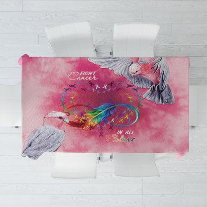 Australia Fight Cancer In All Colors Tablecloth Galah Pink Tie Dye