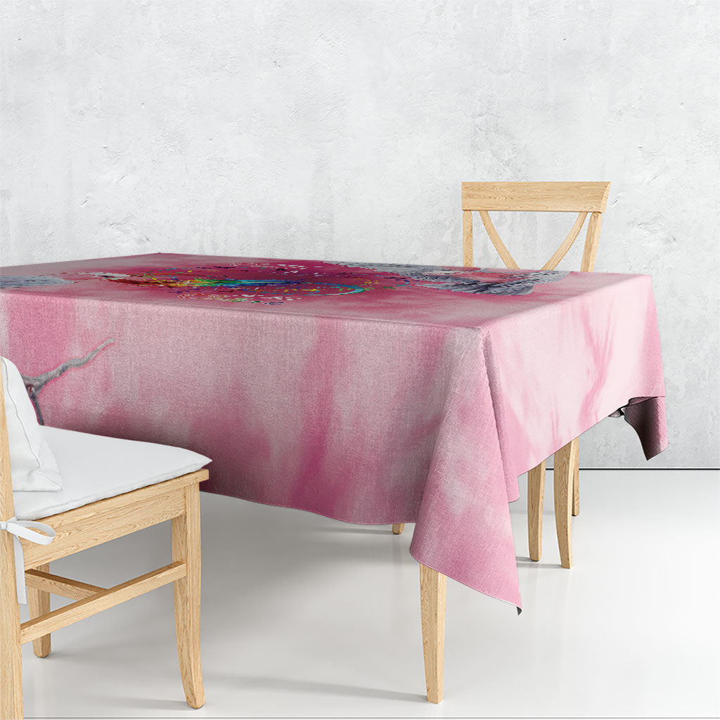 Australia Fight Cancer In All Colors Tablecloth Galah Pink Tie Dye