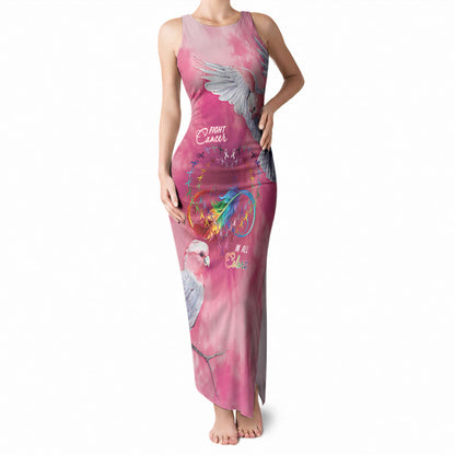 Australia Fight Cancer In All Colors Tank Maxi Dress Galah Pink Tie Dye
