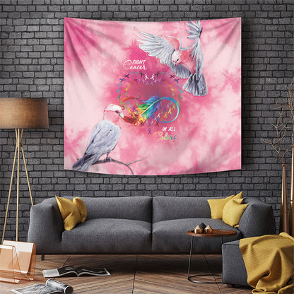 Australia Fight Cancer In All Colors Tapestry Galah Pink Tie Dye