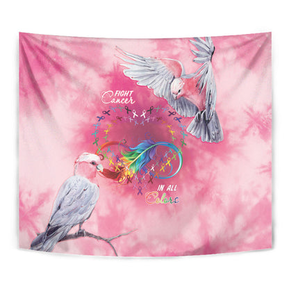 Australia Fight Cancer In All Colors Tapestry Galah Pink Tie Dye