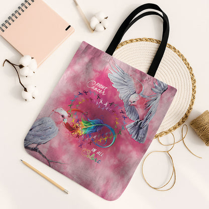 Australia Fight Cancer In All Colors Tote Bag Galah Pink Tie Dye
