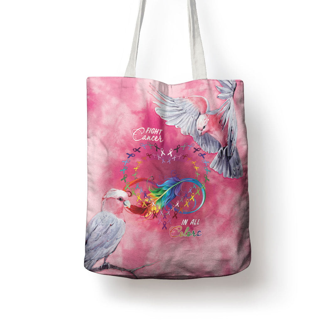 Australia Fight Cancer In All Colors Tote Bag Galah Pink Tie Dye