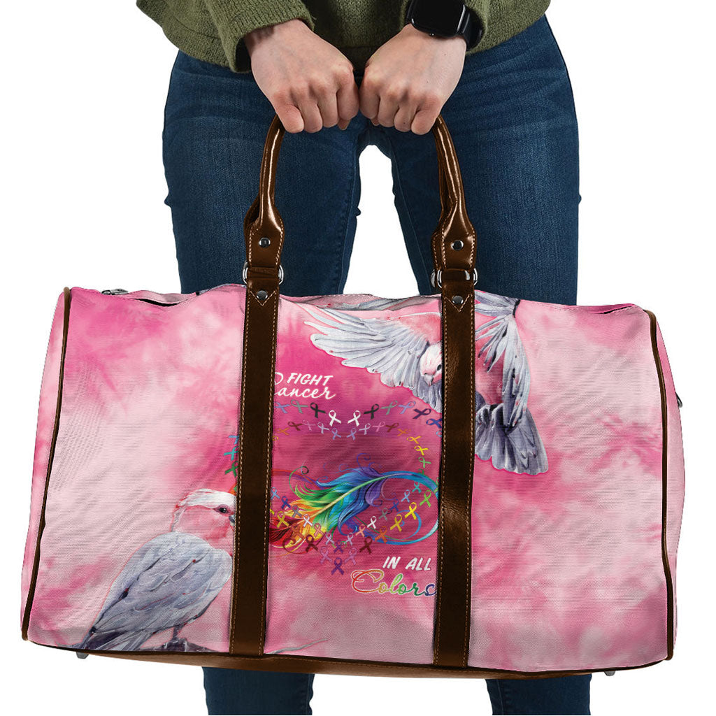 Australia Fight Cancer In All Colors Travel Bag Galah Pink Tie Dye