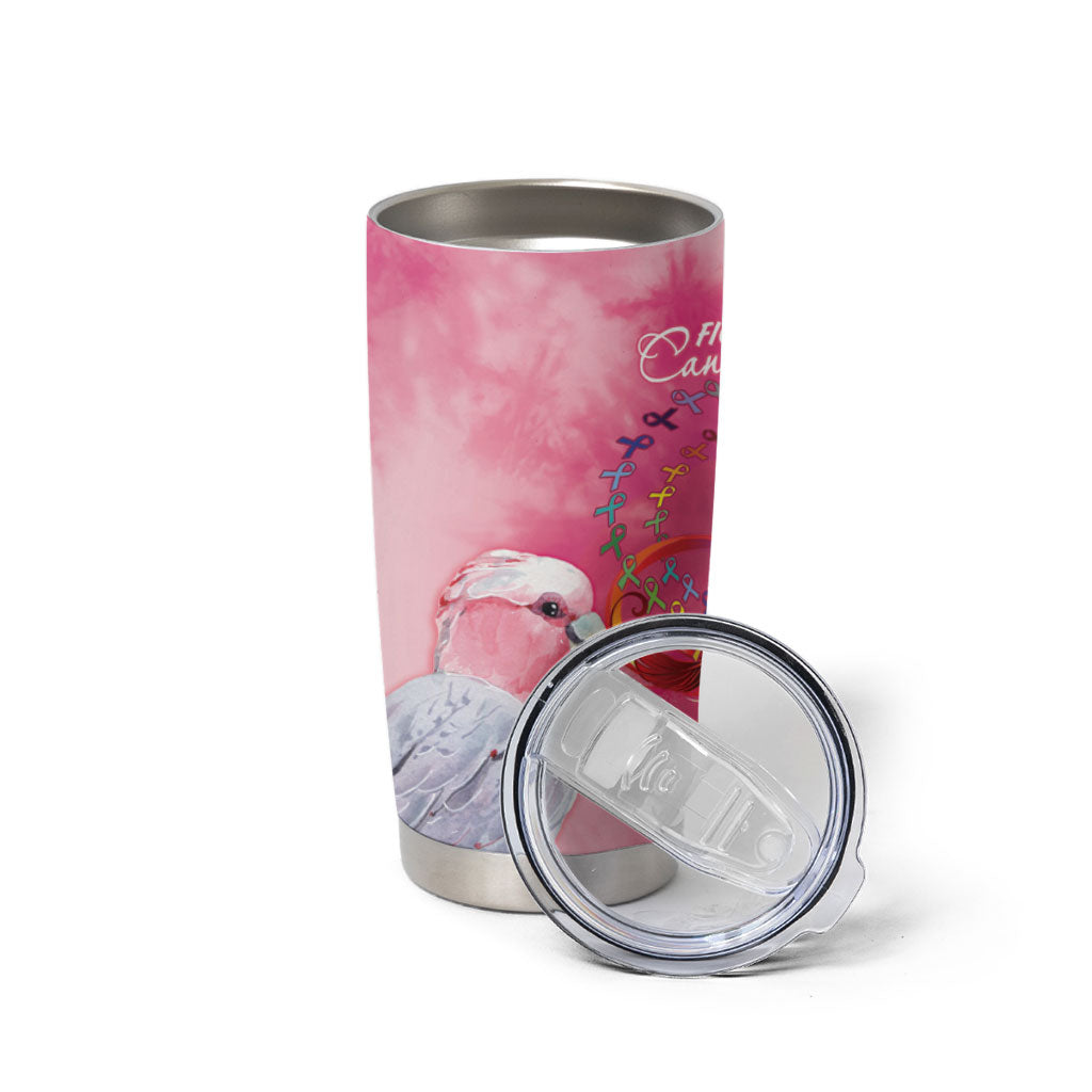 Australia Fight Cancer In All Colors Tumbler Cup Galah Pink Tie Dye