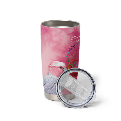 Australia Fight Cancer In All Colors Tumbler Cup Galah Pink Tie Dye