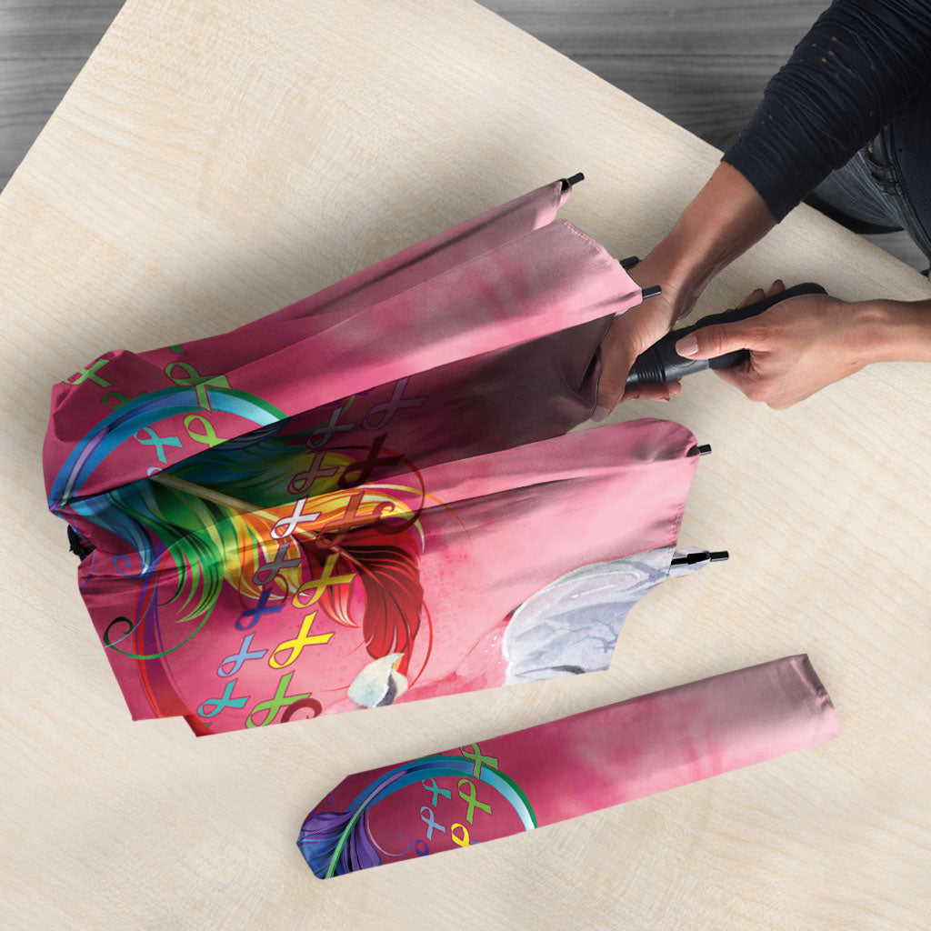 Australia Fight Cancer In All Colors Umbrella Galah Pink Tie Dye