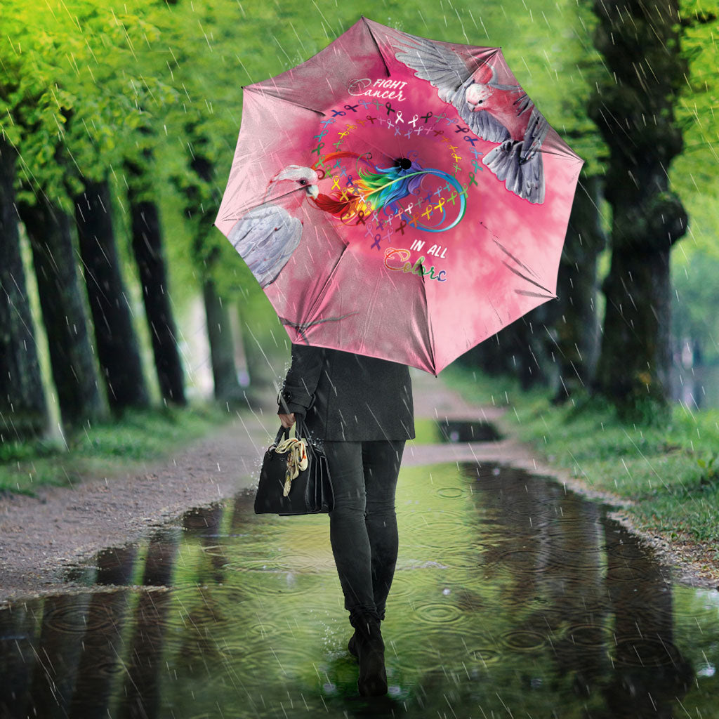 Australia Fight Cancer In All Colors Umbrella Galah Pink Tie Dye