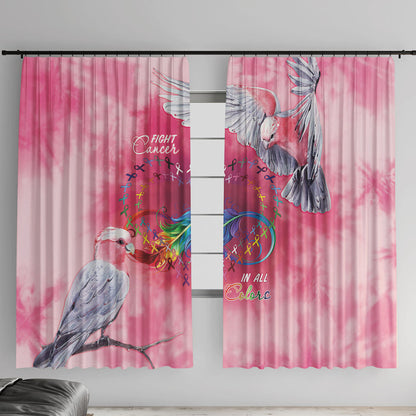 Australia Fight Cancer In All Colors Window Curtain Galah Pink Tie Dye