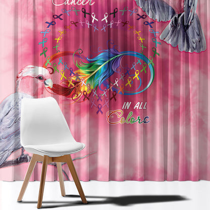Australia Fight Cancer In All Colors Window Curtain Galah Pink Tie Dye