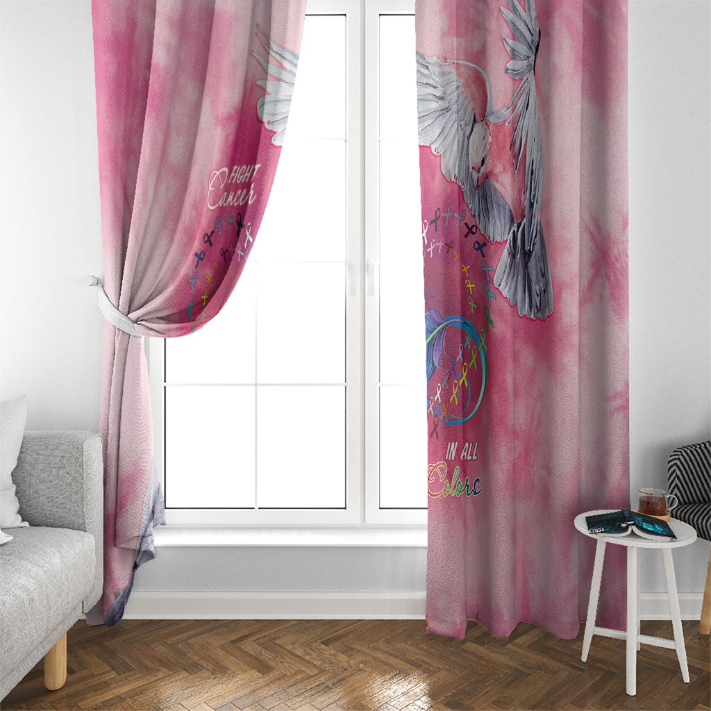 Australia Fight Cancer In All Colors Window Curtain Galah Pink Tie Dye