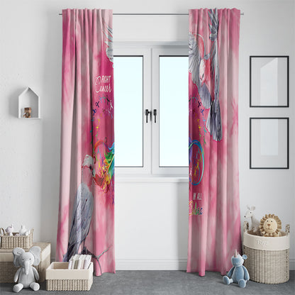 Australia Fight Cancer In All Colors Window Curtain Galah Pink Tie Dye