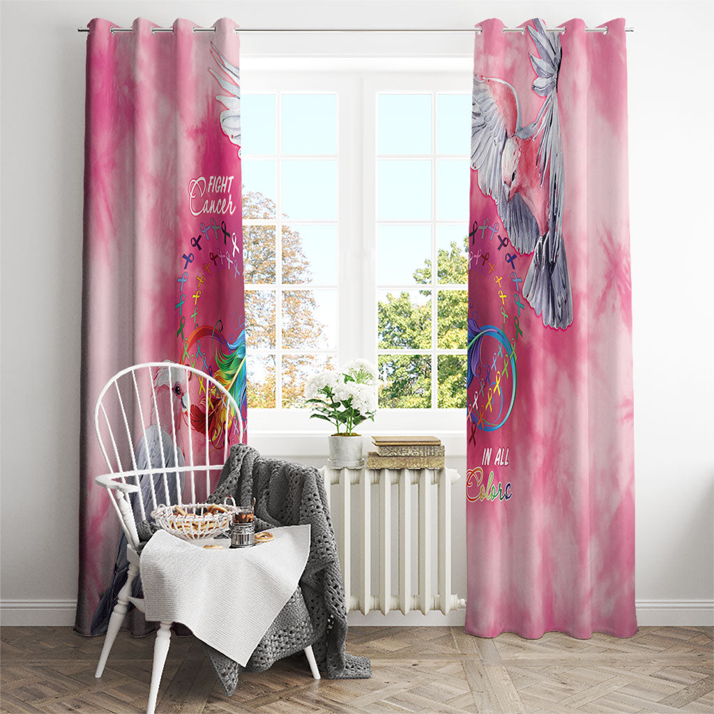 Australia Fight Cancer In All Colors Window Curtain Galah Pink Tie Dye