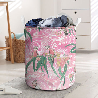 Australia Galah Aboriginal Laundry Basket Breast Cancer Month