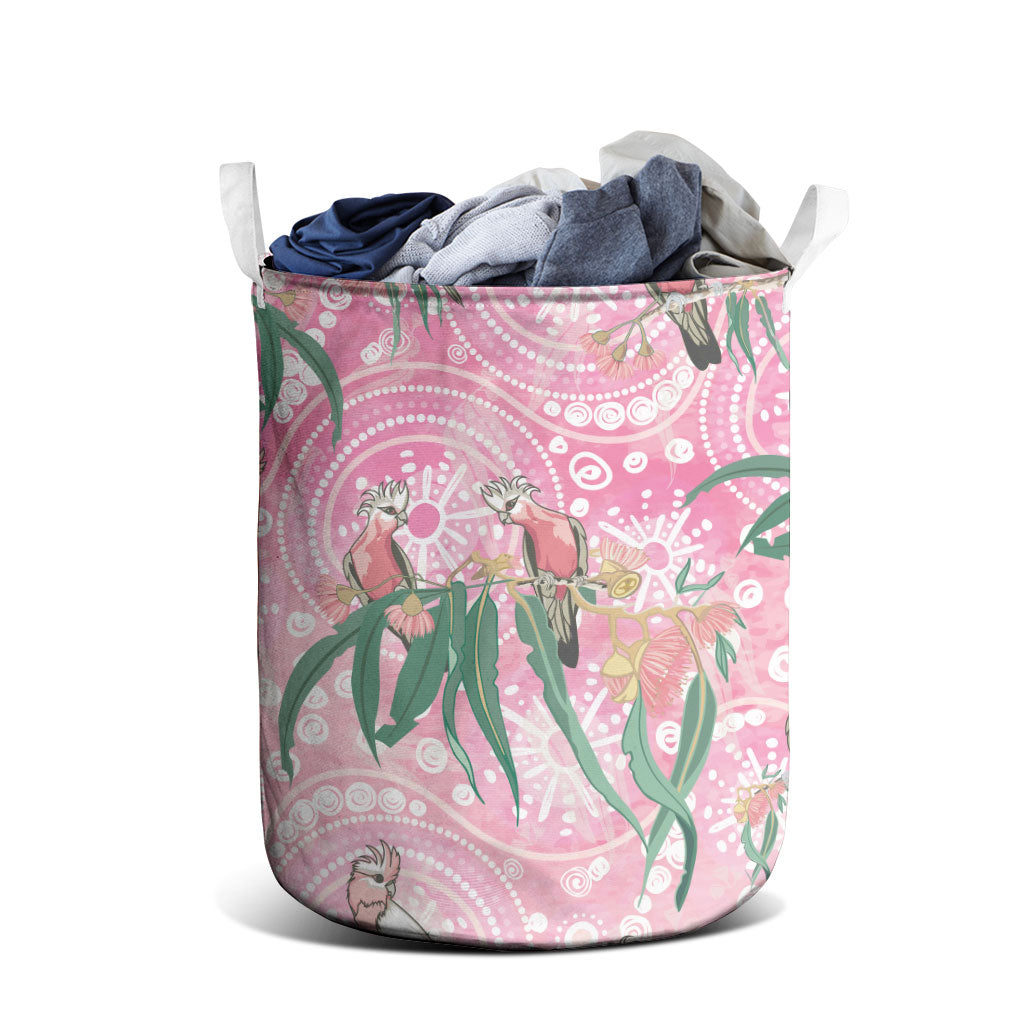 Australia Galah Aboriginal Laundry Basket Breast Cancer Month