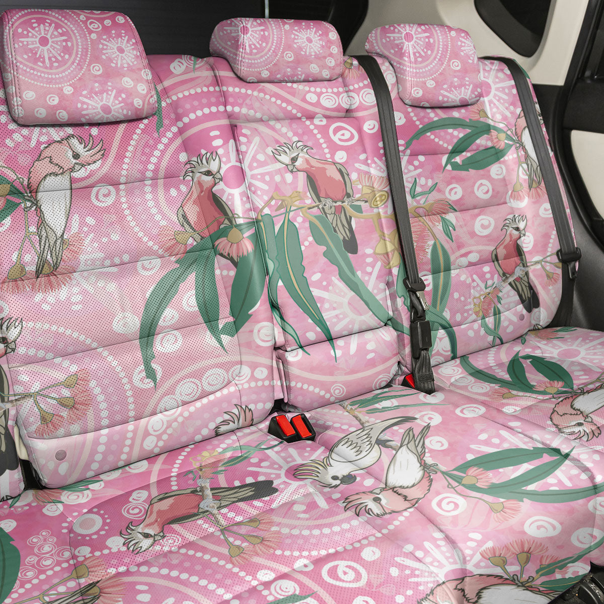 Australia Galah Aboriginal Back Car Seat Cover Breast Cancer Month