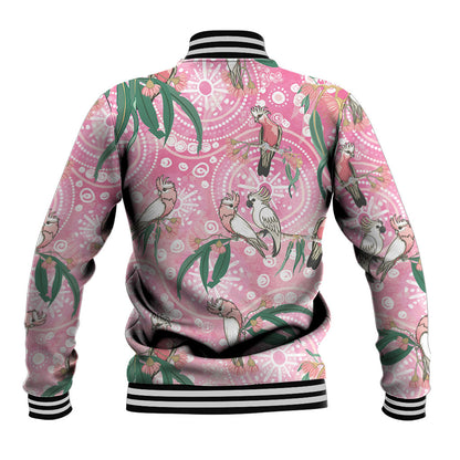 Australia Galah Aboriginal Baseball Jacket Breast Cancer Month