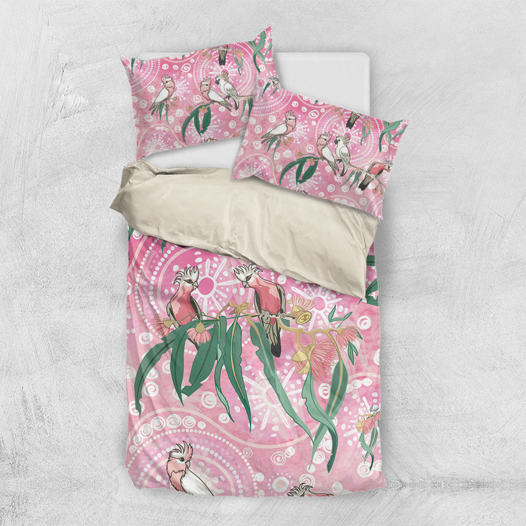 Australia Galah Aboriginal Bedding Set Breast Cancer Month