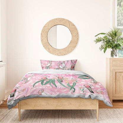 Australia Galah Aboriginal Bedding Set Breast Cancer Month