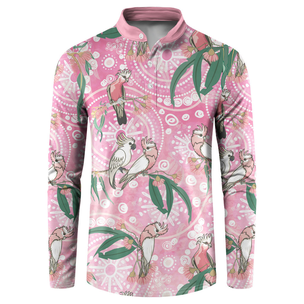Australia Galah Aboriginal Button Sweatshirt Breast Cancer Month