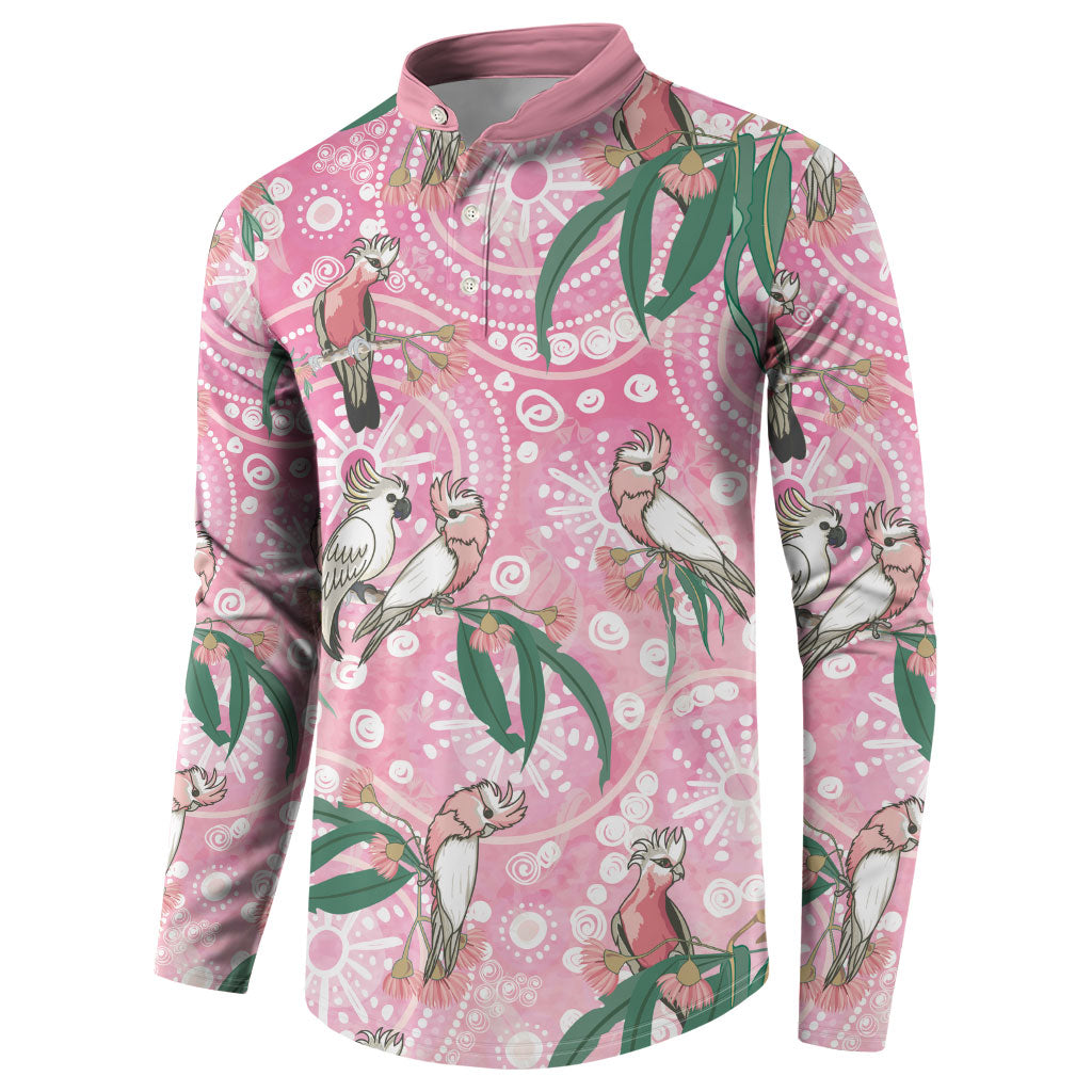 Australia Galah Aboriginal Button Sweatshirt Breast Cancer Month