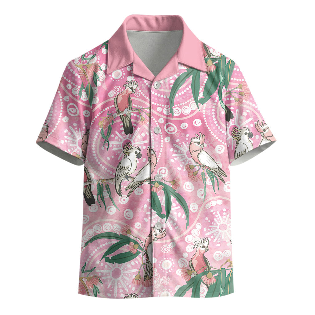 Australia Galah Aboriginal Kid Hawaiian Shirt Breast Cancer Month