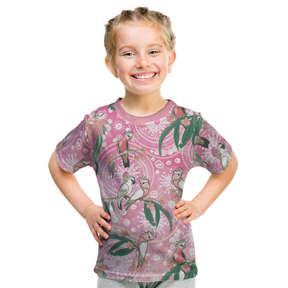Australia Galah Aboriginal Kid T Shirt Breast Cancer Month