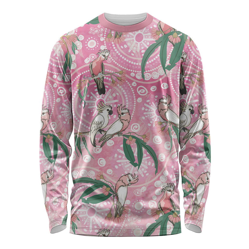 Australia Galah Aboriginal Long Sleeve Shirt Breast Cancer Month