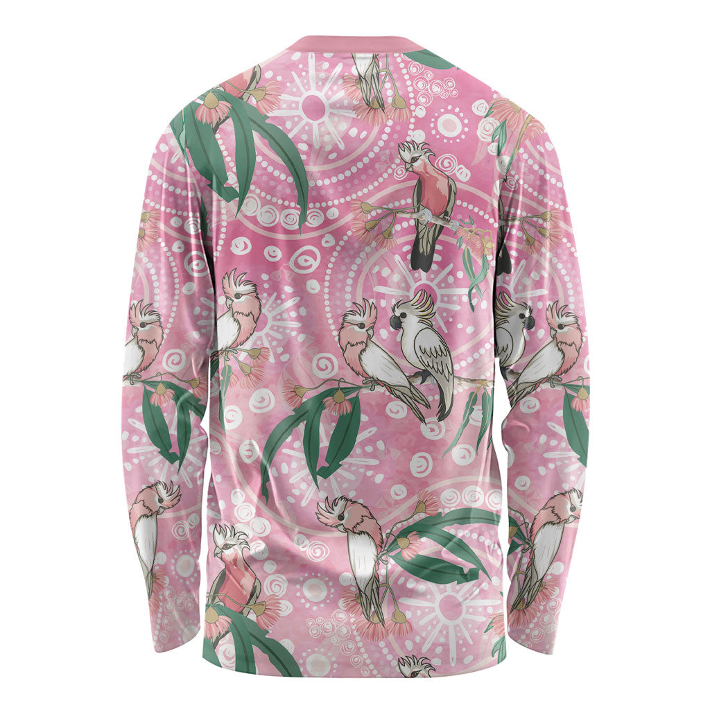 Australia Galah Aboriginal Long Sleeve Shirt Breast Cancer Month