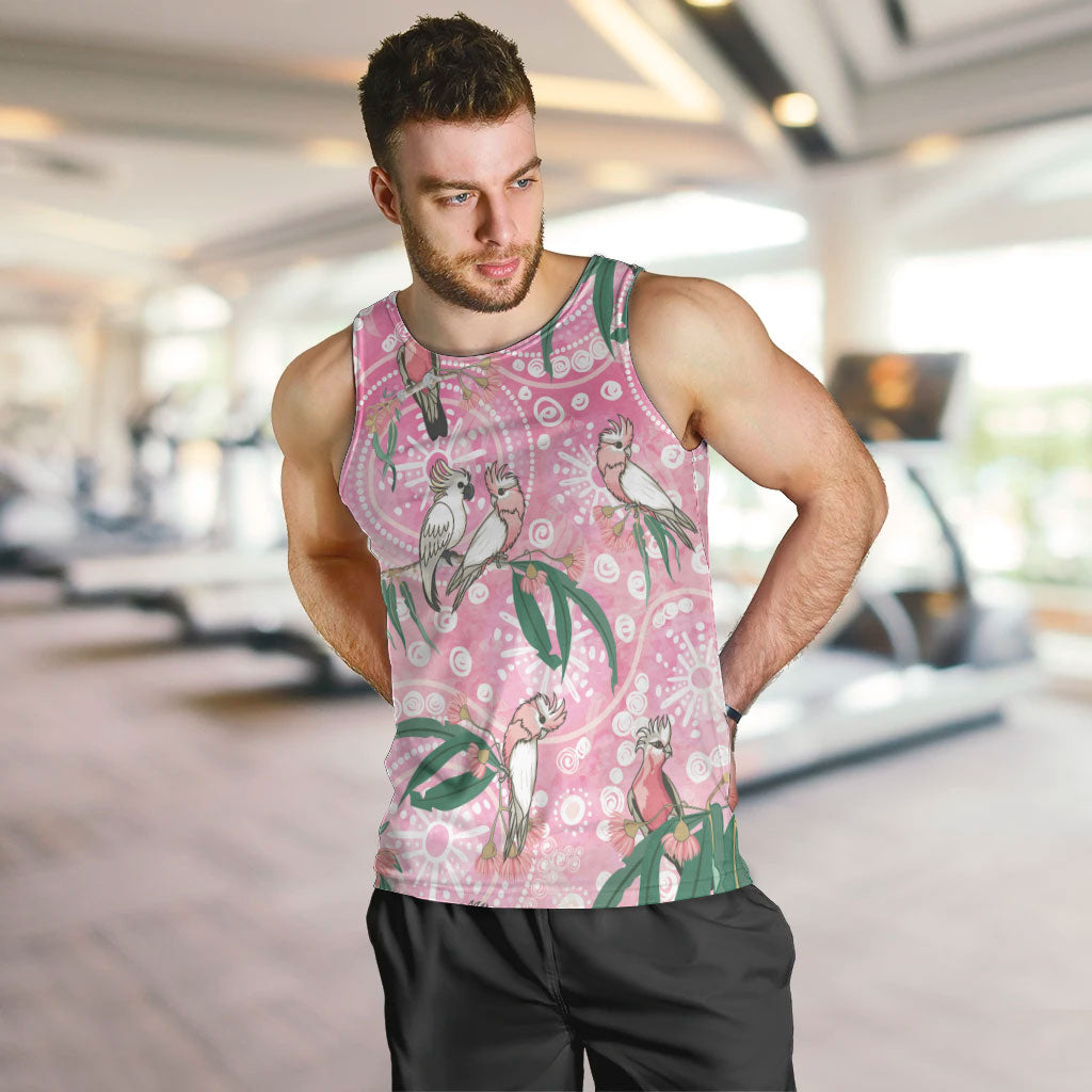 Australia Galah Aboriginal Men Tank Top Breast Cancer Month