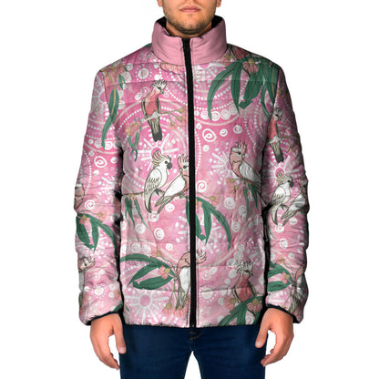 Australia Galah Aboriginal Padded Jacket Breast Cancer Month