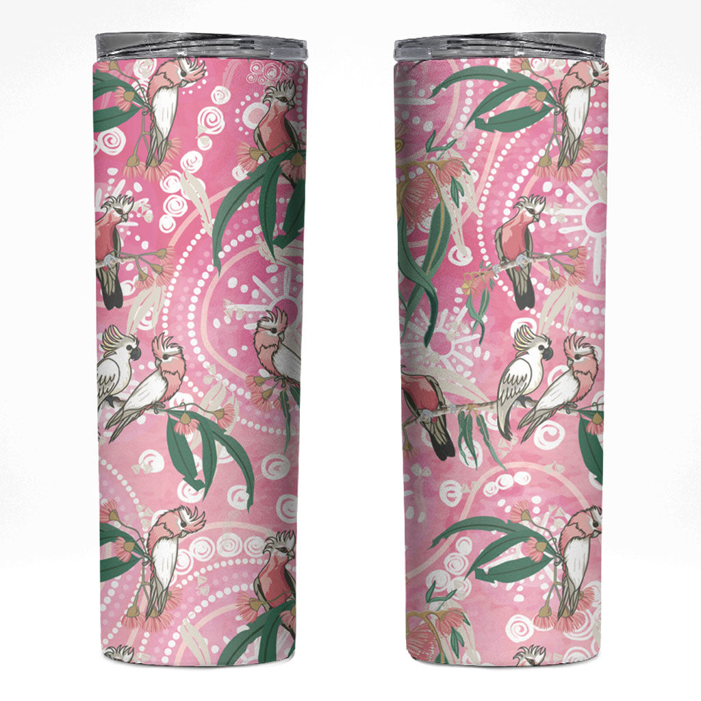 Australia Galah Aboriginal Skinny Tumbler Breast Cancer Month