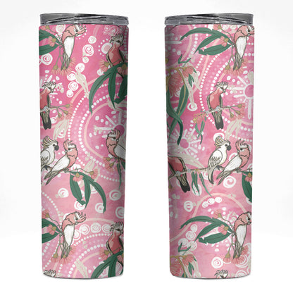Australia Galah Aboriginal Skinny Tumbler Breast Cancer Month