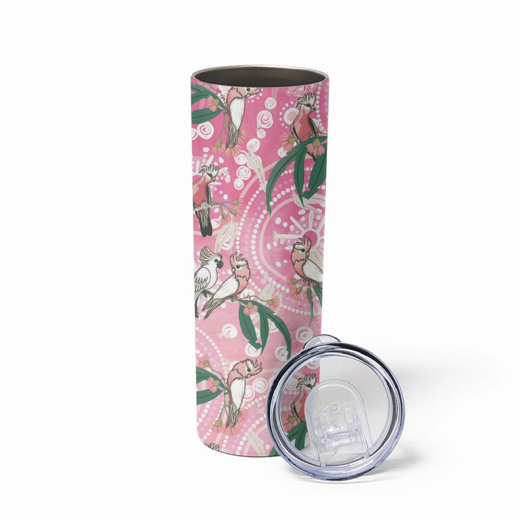 Australia Galah Aboriginal Skinny Tumbler Breast Cancer Month