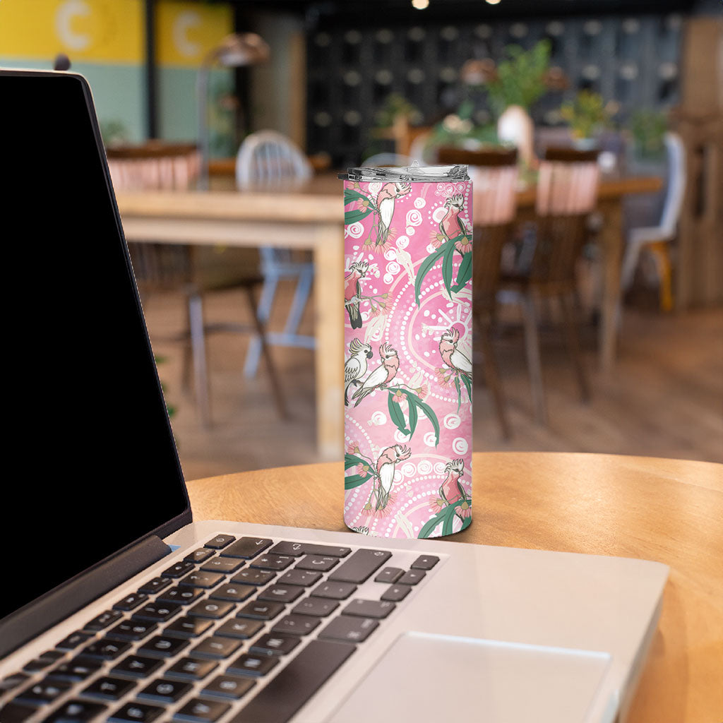 Australia Galah Aboriginal Skinny Tumbler Breast Cancer Month