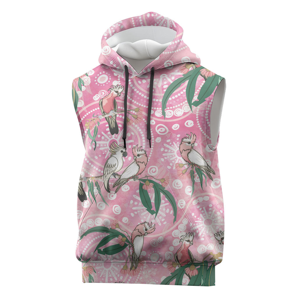 Australia Galah Aboriginal Sleeveless Hoodie Breast Cancer Month