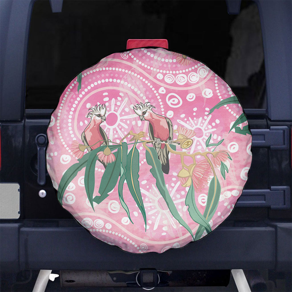 Australia Galah Aboriginal Spare Tire Cover Breast Cancer Month