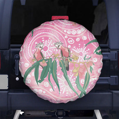 Australia Galah Aboriginal Spare Tire Cover Breast Cancer Month