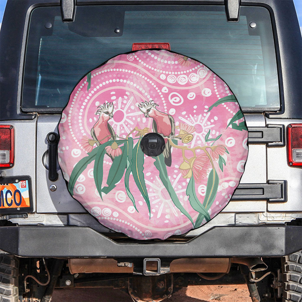Australia Galah Aboriginal Spare Tire Cover Breast Cancer Month