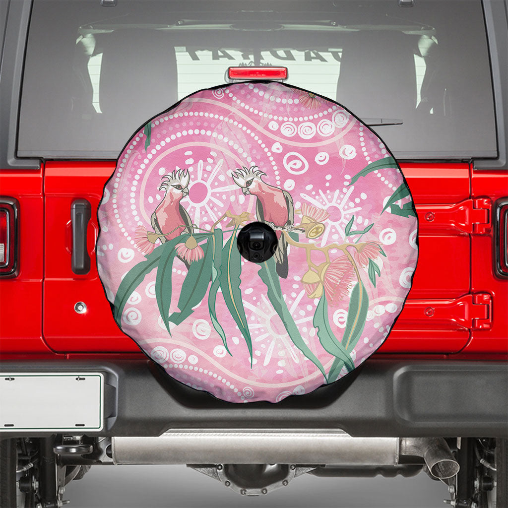 Australia Galah Aboriginal Spare Tire Cover Breast Cancer Month