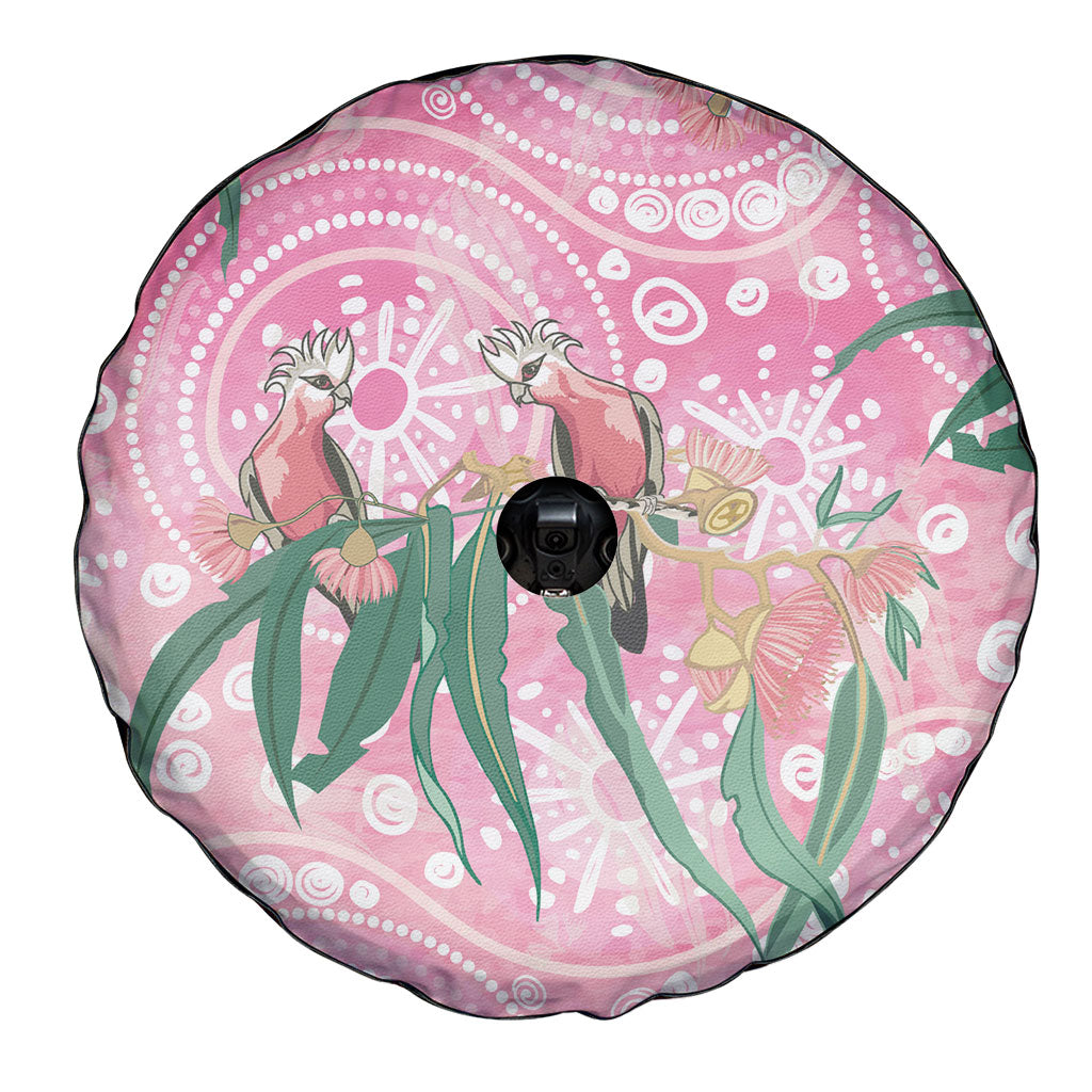 Australia Galah Aboriginal Spare Tire Cover Breast Cancer Month