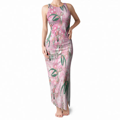 Australia Galah Aboriginal Tank Maxi Dress Breast Cancer Month