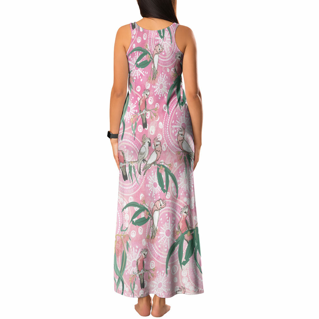 Australia Galah Aboriginal Tank Maxi Dress Breast Cancer Month