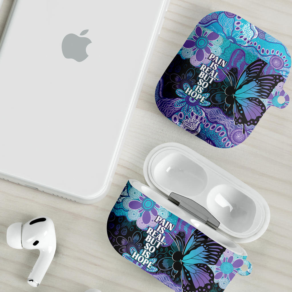 Australia Indigenous Teal Purple Contemporary Aboriginal Art AirPods Case Hope Is Real
