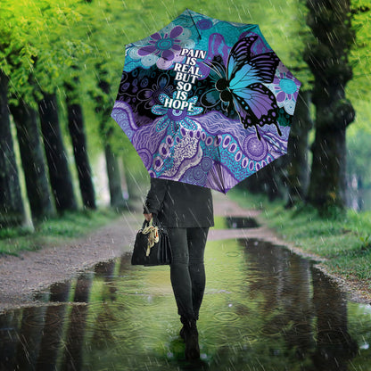 Australia Indigenous Teal Purple Contemporary Aboriginal Art Umbrella Hope Is Real