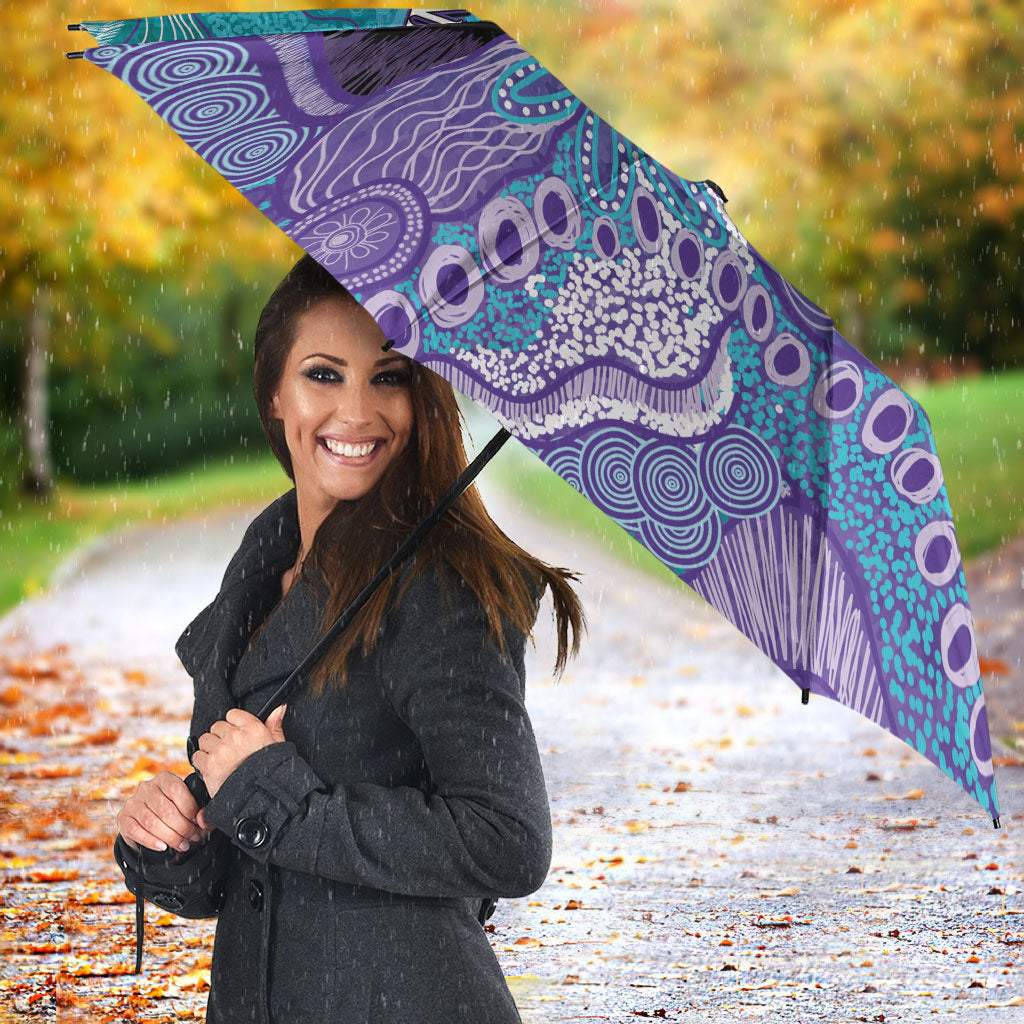 Australia Indigenous Teal Purple Contemporary Aboriginal Art Umbrella Hope Is Real