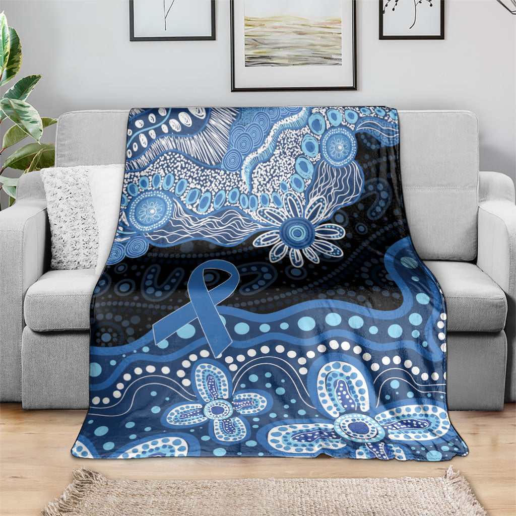 Prostate Cancer Month Aussie Indigenous Blanket Blue Ribbon Aboriginal Arts