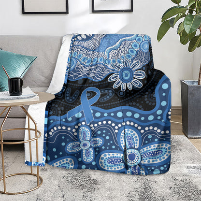 Prostate Cancer Month Aussie Indigenous Blanket Blue Ribbon Aboriginal Arts